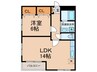 プレジール中野 1LDKの間取り