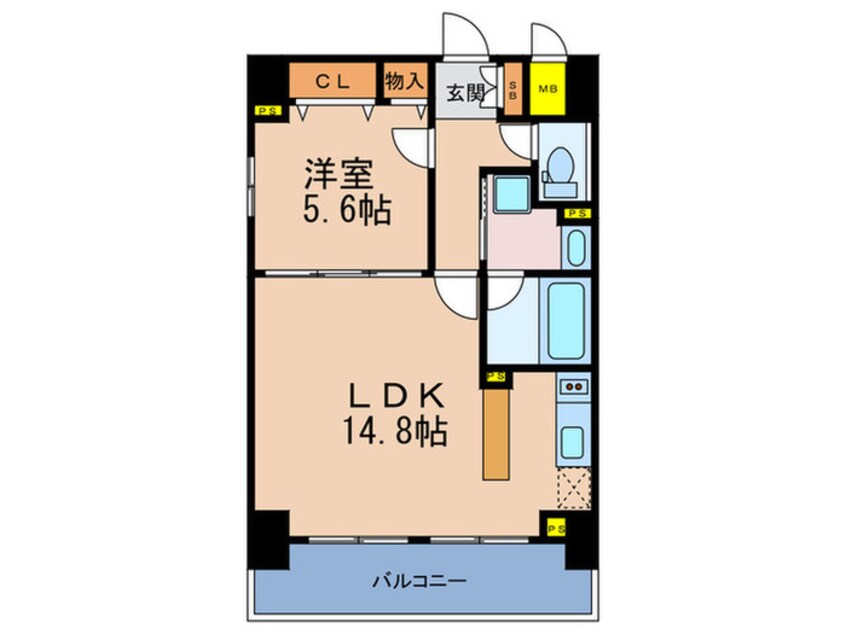 間取図 プランドール・堂島