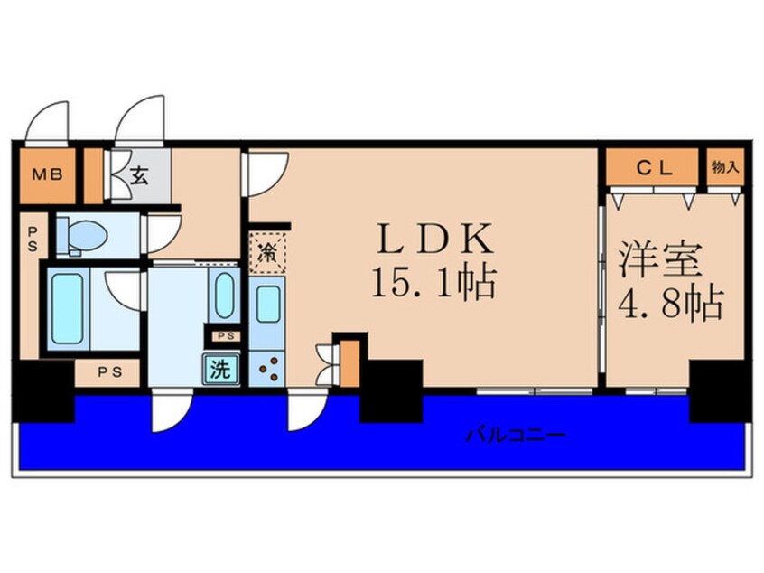 間取図 プランドール・堂島