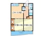 ルッソ南堀江 2LDKの間取り