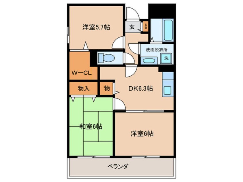 間取図 グランキ－ファ－