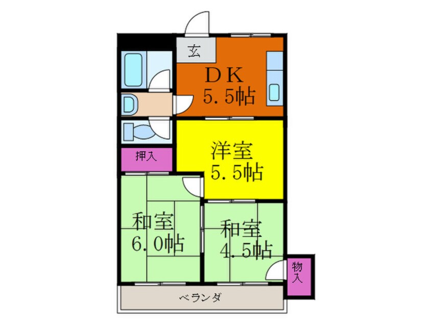 間取図 第２清涼マンション