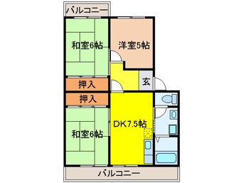 間取図 セピアコ－ト山本