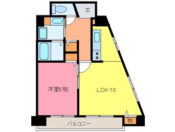 間取図 クイ－ンズコ－ト阿波座