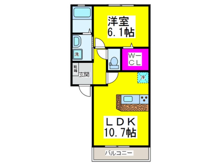 間取図 メゾン・クレ－ル