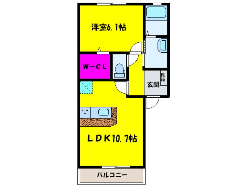 間取図 メゾン・クレ－ル