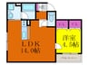 杉本ビル 1LDKの間取り