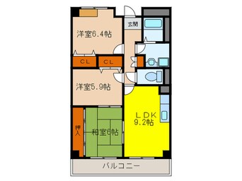 間取図 グランヴェール萩原