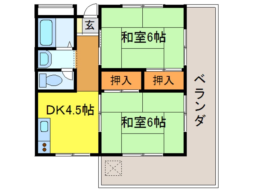 間取図 水月コ－ポ