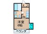 オネストビル 1Kの間取り