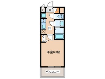 間取図 ﾌﾟﾚｻﾝｽ上町台筆ヶ崎NORTH(602)