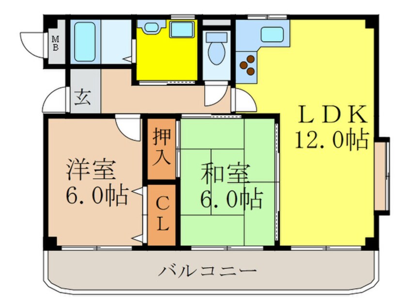 間取図 クオ－レ江坂