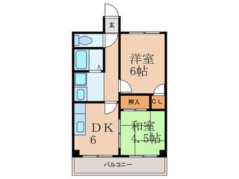 間取図 きゃぴたる北浜