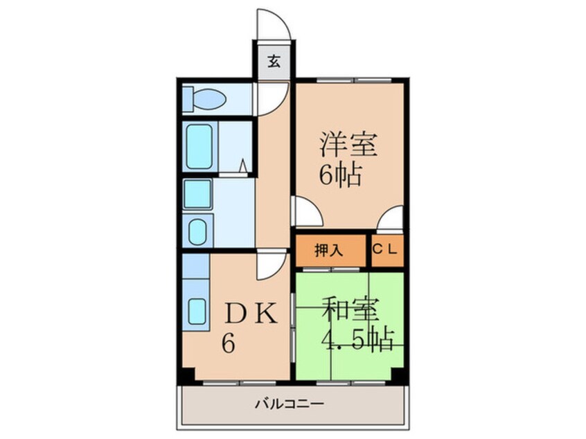 間取図 きゃぴたる北浜