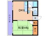 山田ビル 1DKの間取り