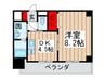 ア－バンステ－ジ安堂寺 1DKの間取り