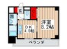 ア－バンステ－ジ安堂寺 1DKの間取り