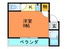 高千穂第２マンション 1Rの間取り