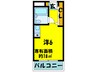 朋竹ハイツ 1Rの間取り