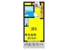 朋竹ハイツ 1Rの間取り
