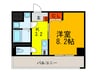 ルミエール八尾駅前 1Kの間取り