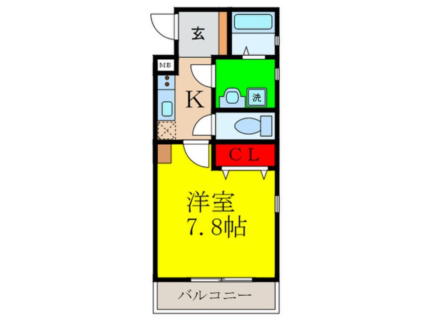 間取図 プルメリア東正雀