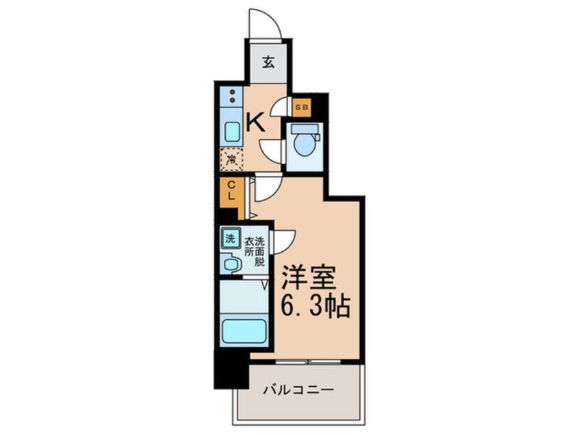 間取図 ｴｽﾘｰﾄﾞ大阪ﾄﾞｰﾑｼﾃｨ(305)