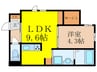 新大阪フェアリーテール2nd 1LDKの間取り