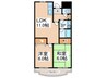 オーク岸和田 2LDKの間取り