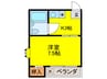シャトレ文の里 1Kの間取り
