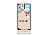 コーニッシュアビコⅠ 1Kの間取り