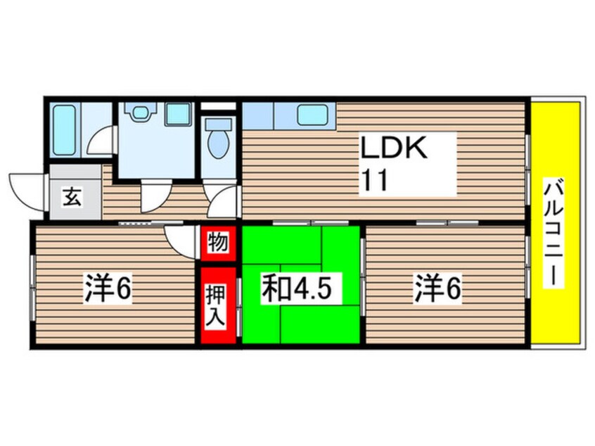 間取図 シャト－塚口