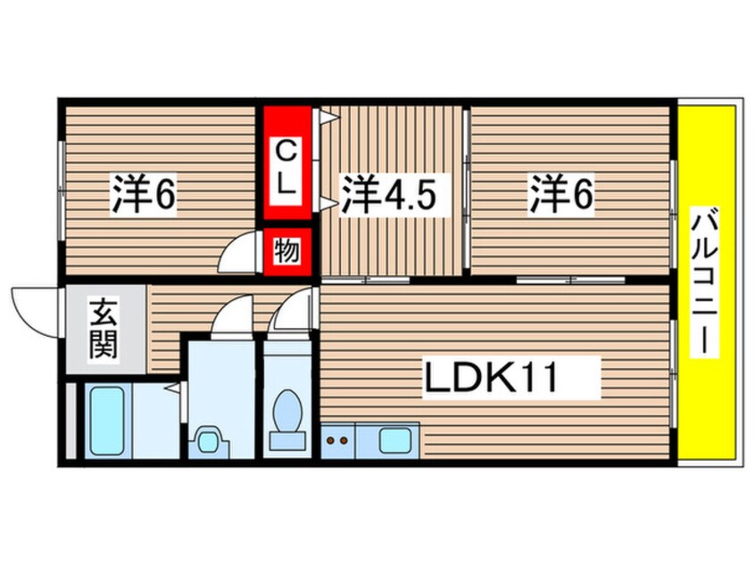 間取図 シャト－塚口