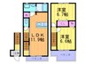 ソレア－ドパルケＢ 2LDKの間取り
