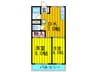 マンション香楽 2DKの間取り