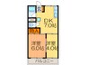 マンション香楽 2DKの間取り