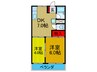 マンション香楽 2DKの間取り