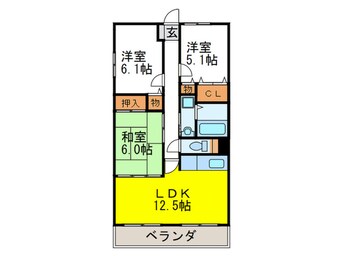 間取図 シャルマンド箕面