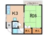 三宝マンション 1Kの間取り