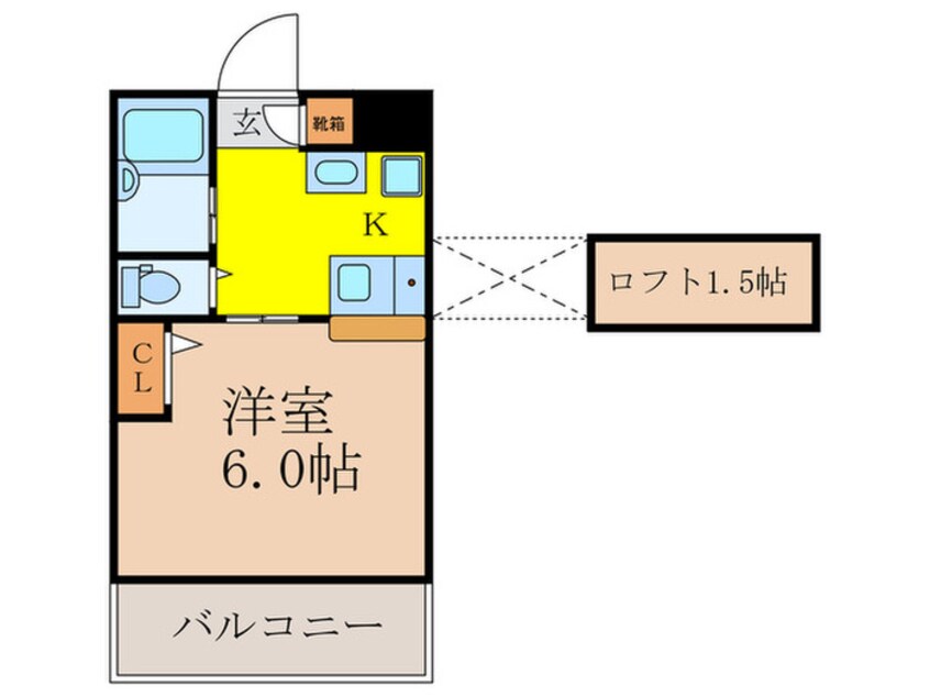 間取図 ｴｽﾃﾑｺｰﾄ新大阪Ⅲｽﾃｰｼｮﾝﾌﾟﾗｻﾞ(807