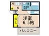 エメラ東洋５－Ｃ 1Kの間取り