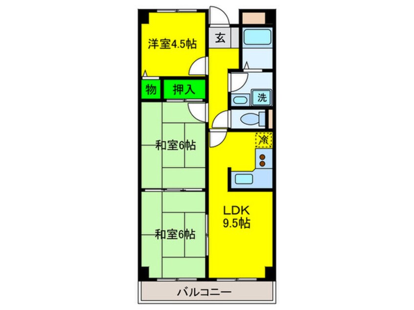 間取図 サンライズ西田