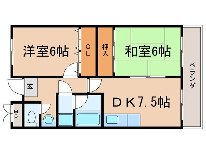 間取り図 フロ－リ－ハイツ