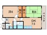 フロ－リ－ハイツ 2DKの間取り