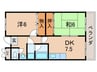 フロ－リ－ハイツ 2DKの間取り