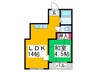 パル恵我之荘 1LDKの間取り