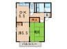 グリ－ンハイツ　Ｅ棟 2DKの間取り