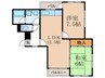 リブコ－ト嵐山 2LDKの間取り