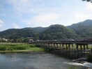 渡月橋(公園)まで950m リブコ－ト嵐山