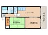 メゾンシ－ズブランシェ 2LDKの間取り
